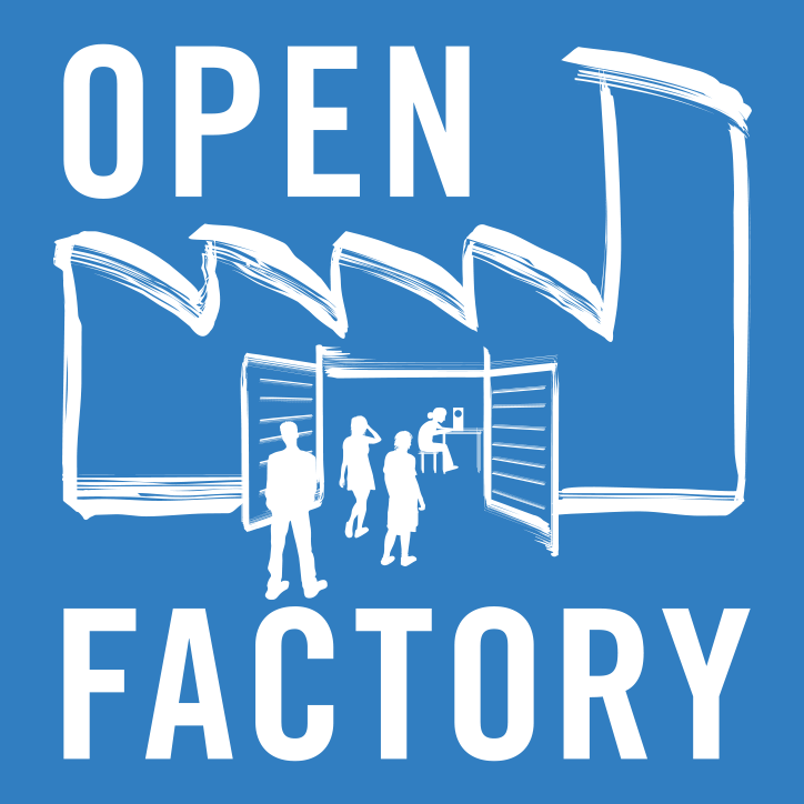 open factory logo quer